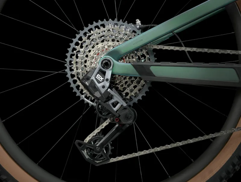 Trek Top Fuel 9.8 GX AXS Full Suspension Mountain Bike 2025 in Matte Emerald Iris-4